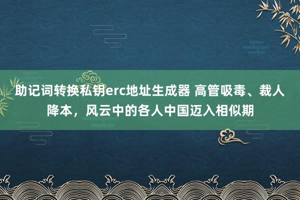 助记词转换私钥erc地址生成器 高管吸毒、裁人降本，风云中的各人中国迈入相似期