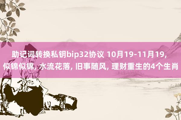 助记词转换私钥bip32协议 10月19-11月19, 似锦似锦, 水流花落, 旧事随风, 理财重生的4个生肖