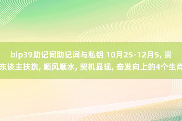 bip39助记词助记词与私钥 10月25-12月5, 贵东谈主扶携, 顺风顺水, 契机显现, 奋发向上的4个生肖